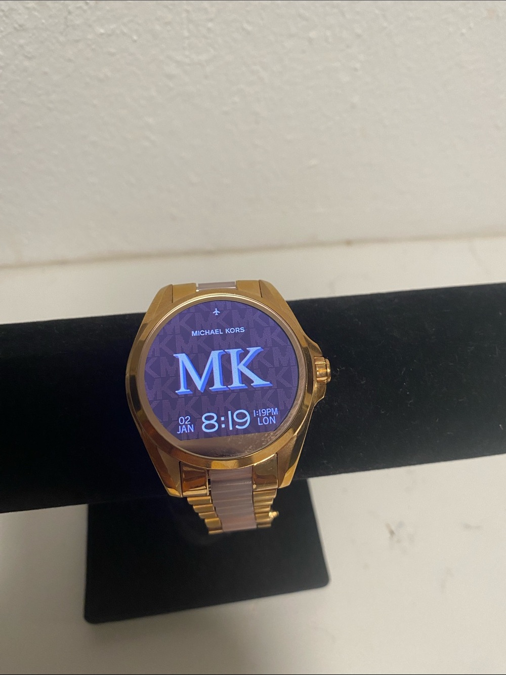 Michael Kors Gold Tone Smartwatch with MK Logo Dial